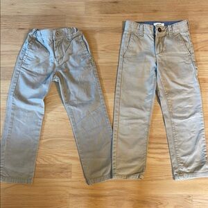 2 pairs Nordstrom boys khaki chino pants, size: 5
